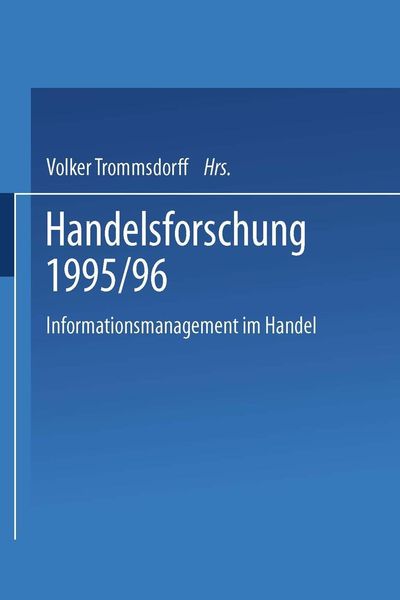 Produktbild: Handelsforschung 1995/96