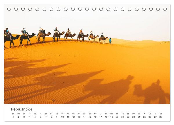Produktbild: Das farbenfrohe Marokko (Tischkalender 2026 DIN A5 quer), CALVENDO Monatskalender