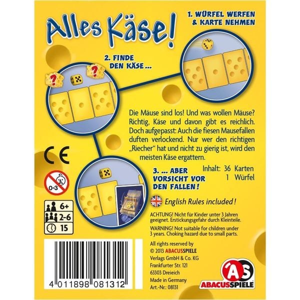 Abacusspiele - Alles Käse, Kartenspiel