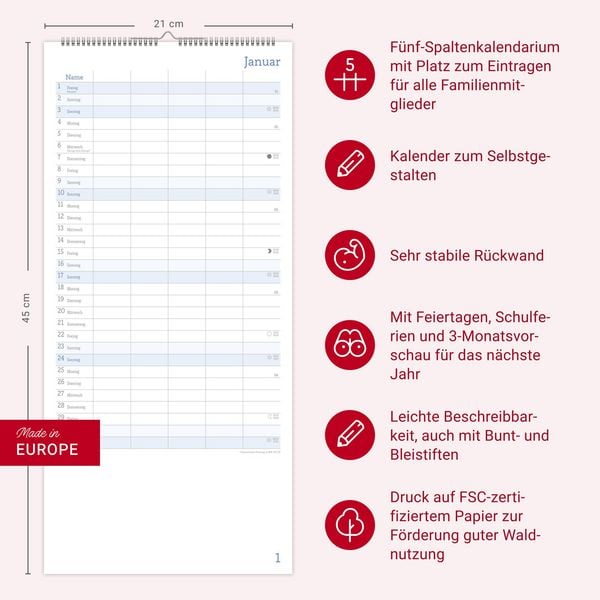 Produktbild: Familienplaner zum Selbstgestalten 2027
