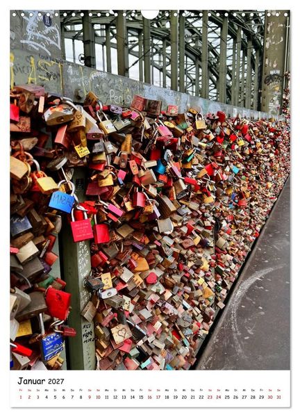 Produktbild: Unverg&auml;ngliche Liebe - Liebesschl&ouml;sser romantische Symbolik f&uuml;r die ewige Liebe (Wandkalender 2027 DIN A3 hoch), CALVENDO Monatskalender