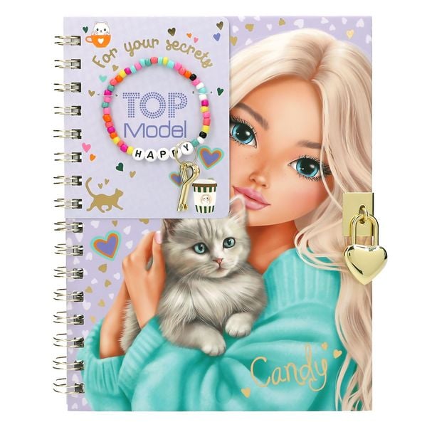 DEPESCHE TOPModel Tagebuch mit Schloss und Armband
