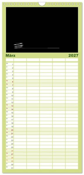Produktbild: Familienplaner 2027 - Minimalistisch mit 5 Spalten (Wandkalender, 21 x 45 cm) CALVENDO
