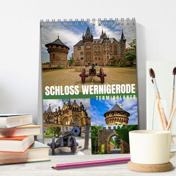 Produktbild: Schloss Wernigerode - Terminplaner (Tischkalender 2026 DIN A5 hoch), CALVENDO Monatskalender