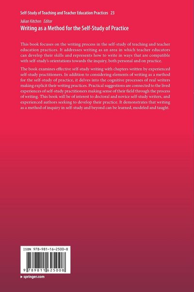 Produktbild: Writing as a Method for the Self-Study of Practice