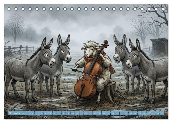 Produktbild: Tierisch musikalisch - Taktgef&uuml;hl mit Humor (Tischkalender 2027 DIN A5 quer), CALVENDO Monatskalender