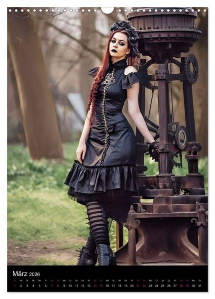 Produktbild: Gothic Kalender - Ein Jahr voller Gothic-Mystik und Eleganz (Wandkalender 2026 DIN A3 hoch), CALVENDO Monatskalender