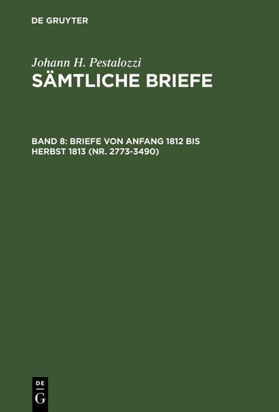 Produktbild: Briefe von Anfang 1812 bis Herbst 1813 (Nr. 2773-3490)
