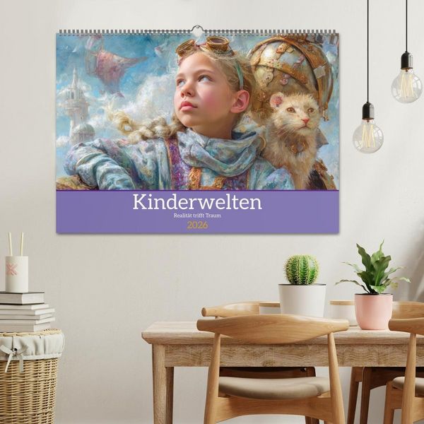 Produktbild: Kinderwelten - Realit&auml;t trifft Traum (Wandkalender 2026 DIN A2 quer), CALVENDO Monatskalender