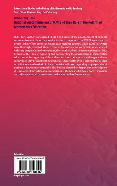 Produktbild: National Subcommissions of ICMI and their Role in the Reform of Mathematics Education