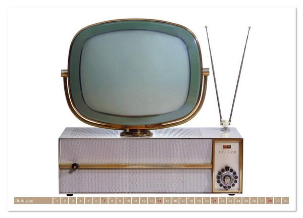 Produktbild: Fernseher der 1950er bis 70er Jahre: In die R&ouml;hre geguckt (hochwertiger Premium Wandkalender 2026 DIN A2 quer), Kunstdruck in Hochglanz