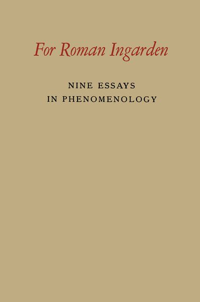 Produktbild: For Roman Ingarden