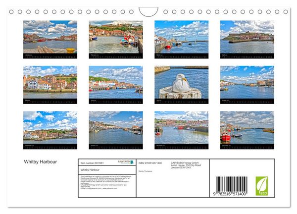 Produktbild: Whitby Harbour (Wall Calendar 2026 DIN A4 landscape), CALVENDO 12 Month Wall Calendar