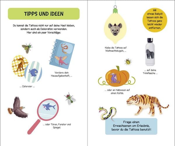 Produktbild: Meine sch&ouml;nsten Kindertattoos - Wilde Tiere