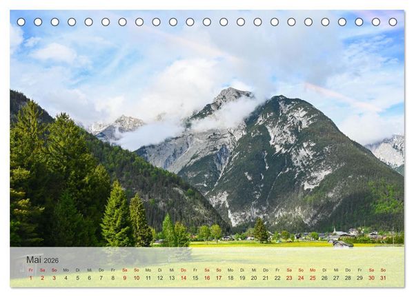 Produktbild: Alpenwelten-Zwischen Wetterstein und Karwendel (Tischkalender 2026 DIN A5 quer), CALVENDO Monatskalender