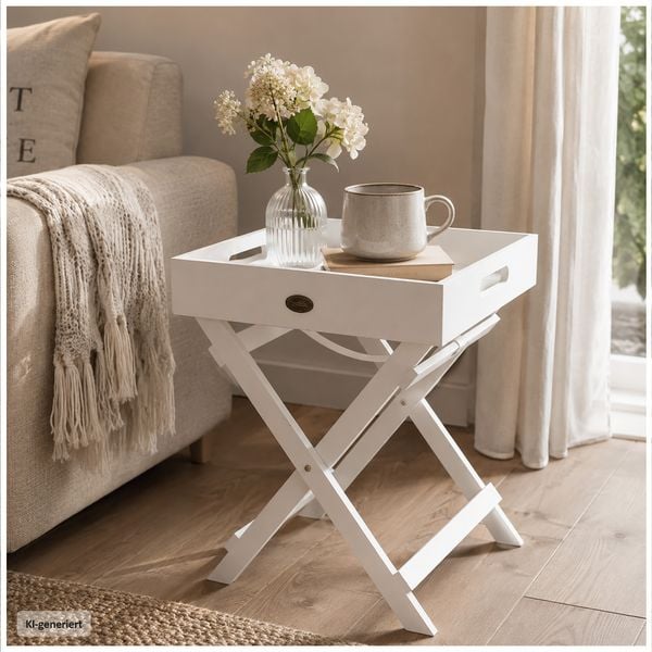 Produktbild: neuetischkultur Holztisch mit abnehmbarem Tablett Mini Holztisch mit abnehmbarem Tablett Mini