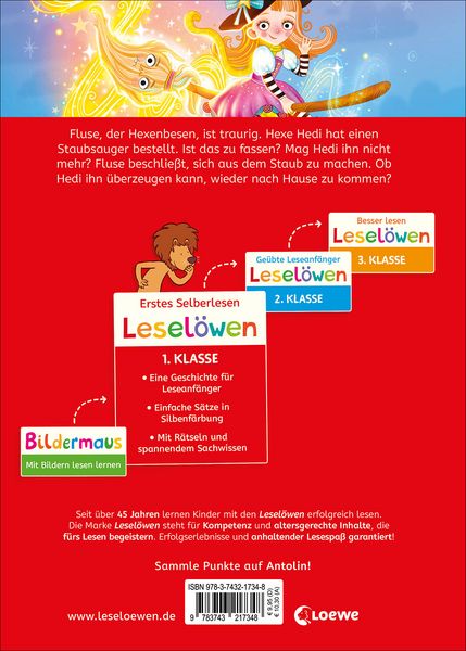 Produktbild: Lesel&ouml;wen 1. Klasse - Der beleidigte Hexenbesen