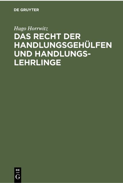 Produktbild: Das Recht der Handlungsgeh&uuml;lfen und Handlungslehrlinge