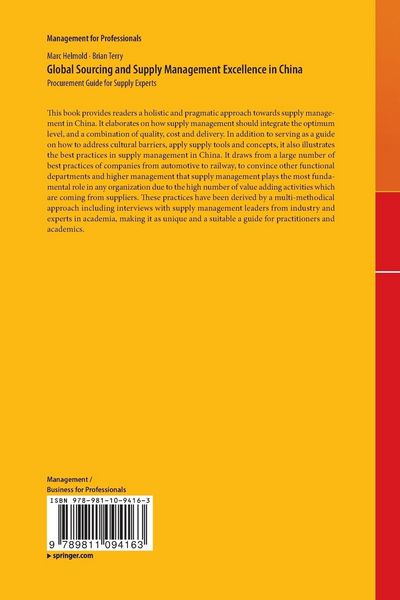Produktbild: Global Sourcing and Supply Management Excellence in China