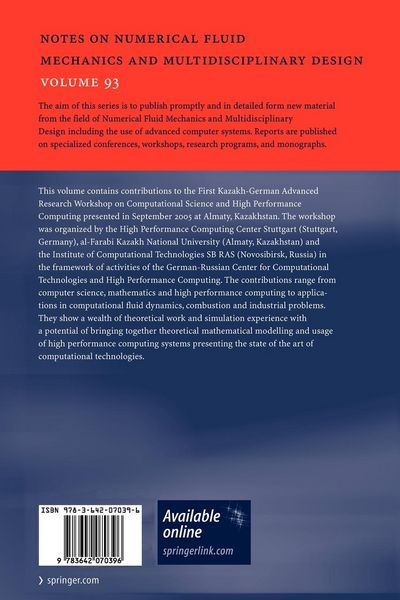 Produktbild: Advances in High Performance Computing and Computational Sciences