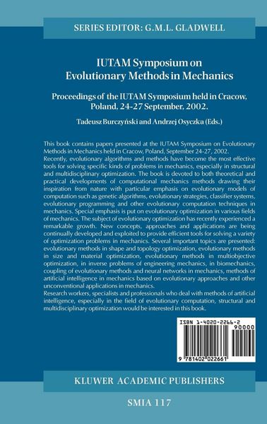 Produktbild: IUTAM Symposium on Evolutionary Methods in Mechanics
