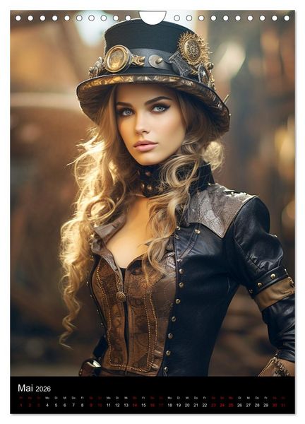 Produktbild: Steampunk. Faszinierend sch&ouml;ne Frauenportraits (Wandkalender 2026 DIN A4 hoch), CALVENDO Monatskalender