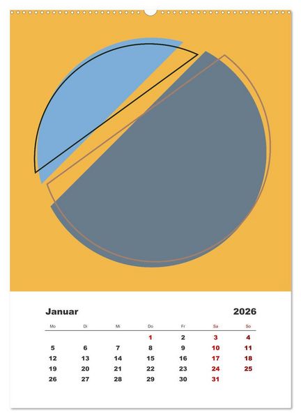 Produktbild: GeoArt - geometrische Formen (hochwertiger Premium Wandkalender 2026 DIN A2 hoch), Kunstdruck in Hochglanz