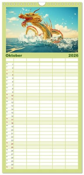 Produktbild: Familienplaner 2026 - Zauberhafte Anime Welt mit 5 Spalten (Wandkalender, 21 x 45 cm) CALVENDO
