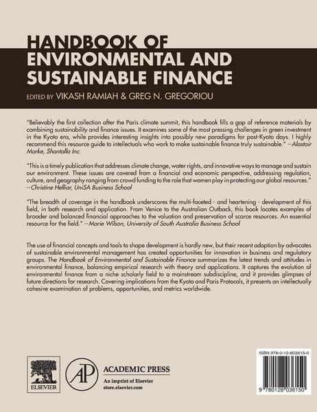 Produktbild: Handbook of Environmental and Sustainable Finance