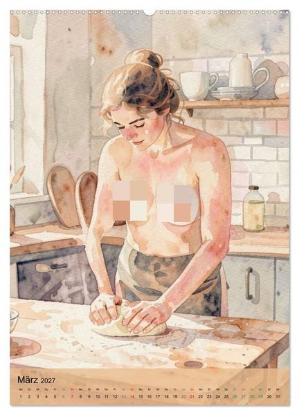 Produktbild: Nur f&uuml;r dich &ndash; In Sch&uuml;rze zu Hause (hochwertiger Premium Wandkalender 2027 DIN A2 hoch), Kunstdruck in Hochglanz