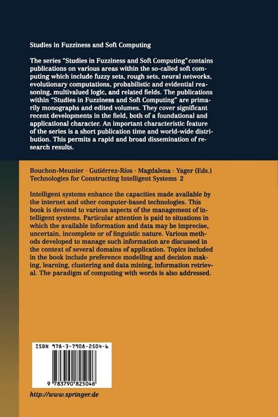 Produktbild: Technologies for Constructing Intelligent Systems 2