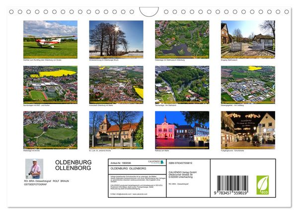 Produktbild: OLDENBURG OLLENBORG (Wandkalender 2026 DIN A4 quer), CALVENDO Monatskalender