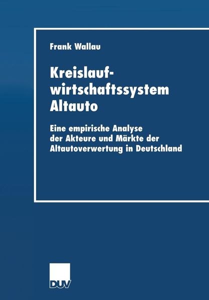 Produktbild: Kreislaufwirtschaftssystem Altauto