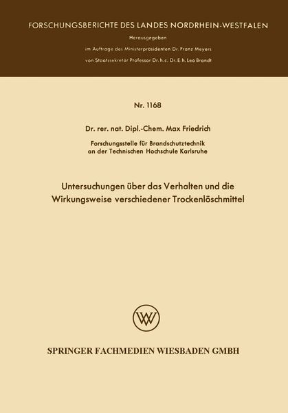 Produktbild: Untersuchungen &uuml;ber das Verhalten und die Wirkungsweise verschiedener Trockenl&ouml;schmittel