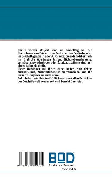 Produktbild: B&uuml;robuch Business-Englisch