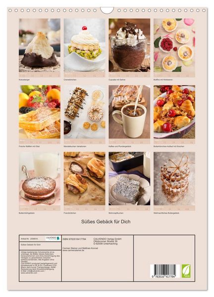 Produktbild: S&uuml;&szlig;es Geb&auml;ck f&uuml;r Dich (Wandkalender 2026 DIN A3 hoch), CALVENDO Monatskalender