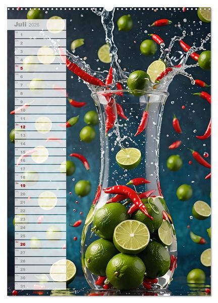 Produktbild: Vitalit&auml;t im Glas - Erfrischende Momente mit Infused Water Kreationen (hochwertiger Premium Wandkalender 2026 DIN A2 hoch), Kunstdruck in Hochglanz