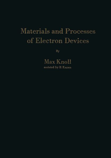 Produktbild: Materials and Processes of Electron Devices