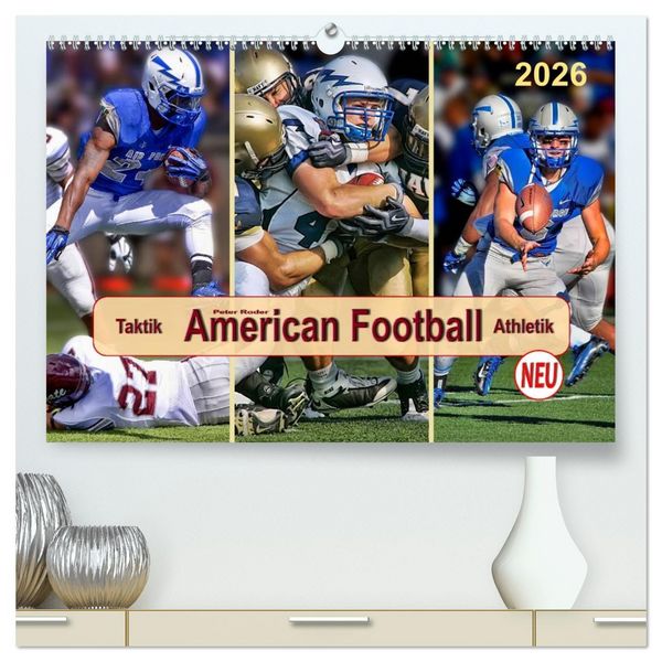 Produktbild: American Football - Taktik und Athletik (hochwertiger Premium Wandkalender 2026 DIN A2 quer), Kunstdruck in Hochglanz