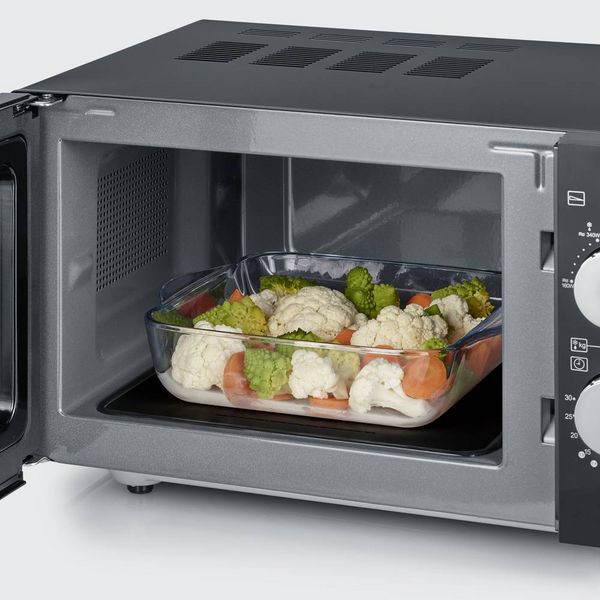 Produktbild: Severin MW 7762 Mikrowelle Schwarz, Edelstahl 800W Grillfunktion