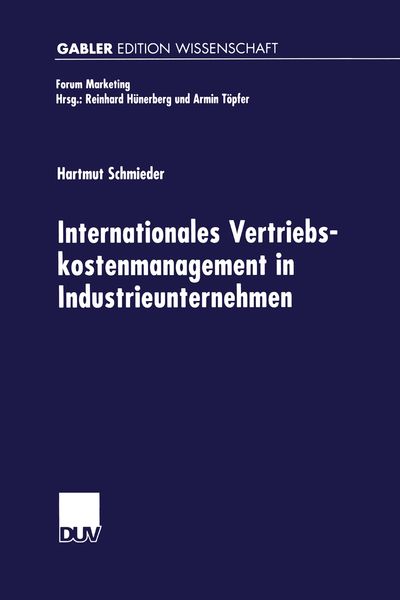 Produktbild: Internationales Vertriebskostenmanagement in Industrieunternehmen