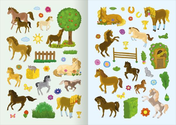 Produktbild: MINI-Stickerheft &ndash; Pferde