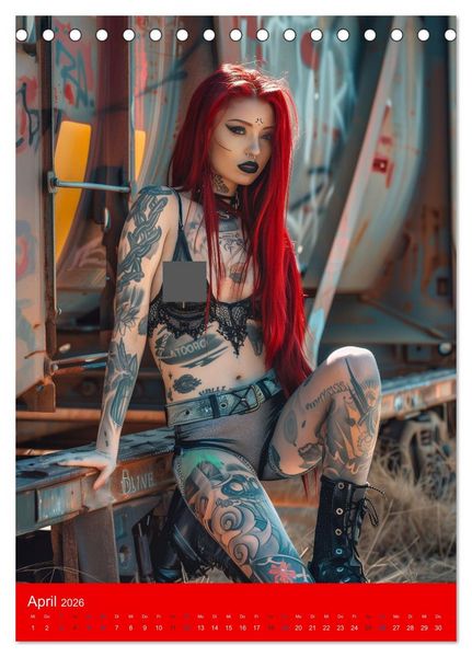 Produktbild: RED HAIR - Cyberladys (Tischkalender 2026 DIN A5 hoch), CALVENDO Monatskalender