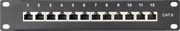 Produktbild: Renkforce Netzwerk-Patchpanel 254mm (10\") CAT 6 1 HE Best&uuml;ckt