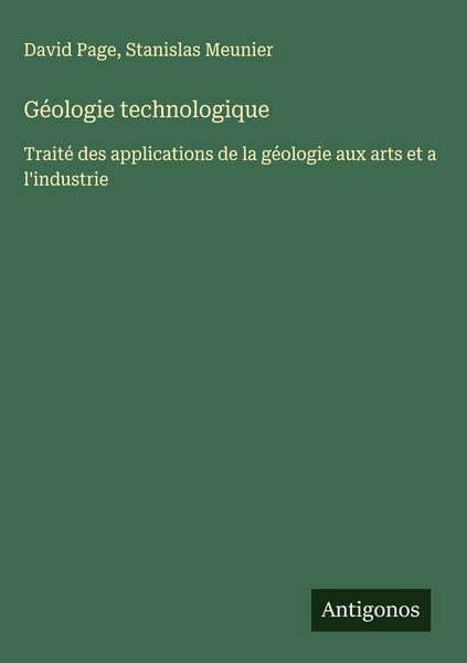 Produktbild: G&eacute;ologie technologique