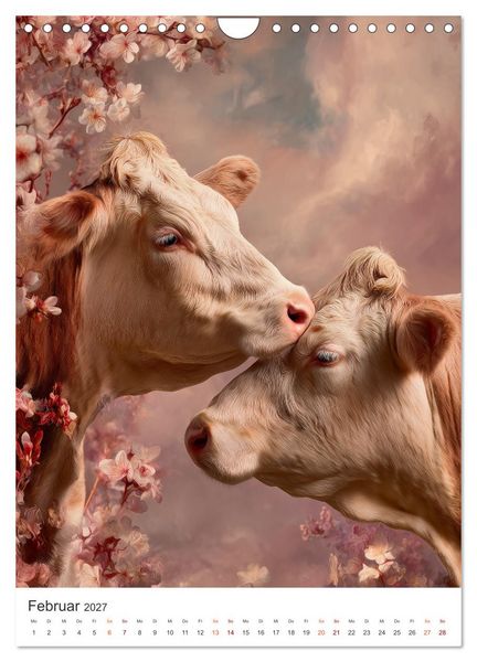 Produktbild: Die Liebe zur Kuh (Wandkalender 2027 DIN A4 hoch), CALVENDO Monatskalender