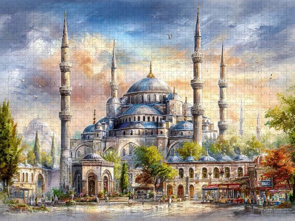Produktbild: CALVENDO Puzzle Istanbul - Sultan Ahmed-Moschee | 1000 Teile Lege-Gr&ouml;&szlig;e 64x48cm Foto-Puzzle f&uuml;r gl&uuml;ckliche Stunden
