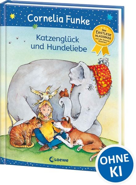 Katzenglück und Hundeliebe, Gebundene Ausgabe von Cornelia Funke, Loewe, 9783743216259