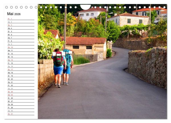 Produktbild: Jakobsweg - Camino Portugues Central (Wandkalender 2026 DIN A4 quer), CALVENDO Monatskalender