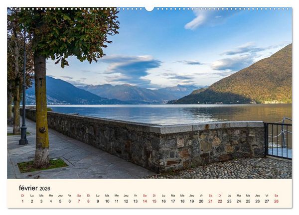 Produktbild: Coup d'&oelig;il sur le Lac Majeur (Calendrier mural 2026 DIN A2 vertical) calendrier de bureau